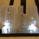 UIA initials carved Vodka Luge from Passion for Ice