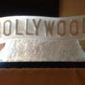 Glitzy Hollywood sign Vodka Luge from Passion for Ice