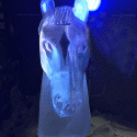 Bespoke Horse Head Vodka Luge from Pasison form Ice