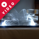 LV Vodka Luge Logo carved in ice from Passion for Ice