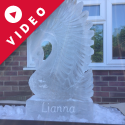 Swan with name in the base Vodka Luge from Passion for Ice