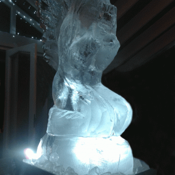 side viw of an Angel Vodka Luge  by Passion for Ice