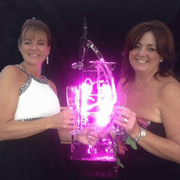 Burj-al-arab in Pink Vodka Luge From Passion for Ice