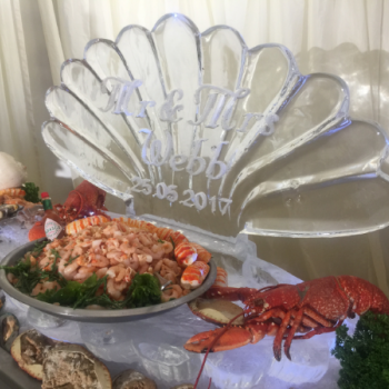 1m Clam Shell Ice Sculpture from Passion for Ice