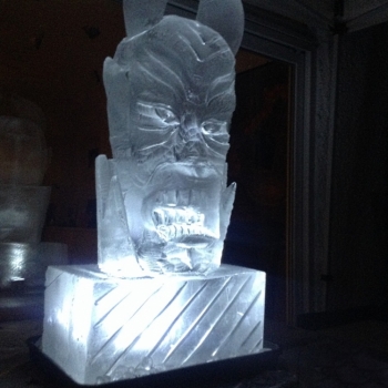 Angled view of Demon-4 Vodka Luge from Passion for Ice