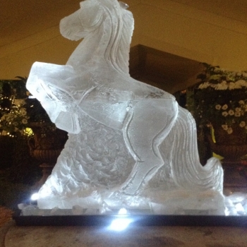 2-ice block Horse rearing Vodka Luge from Passion for Ice