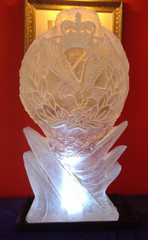 Army Air Corp Badge Vodka Luge from Passion for Ice