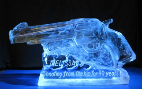 Hand Gun Vodka Luge From Passion for Ice