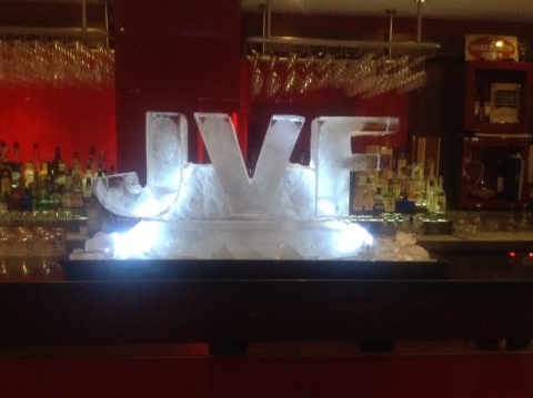 JVF Initials Vodka Luge from Passion for Ice