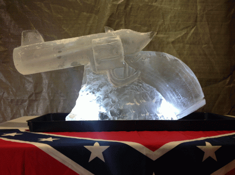Wild West Revolver Vodka Luge from Passion for Ice