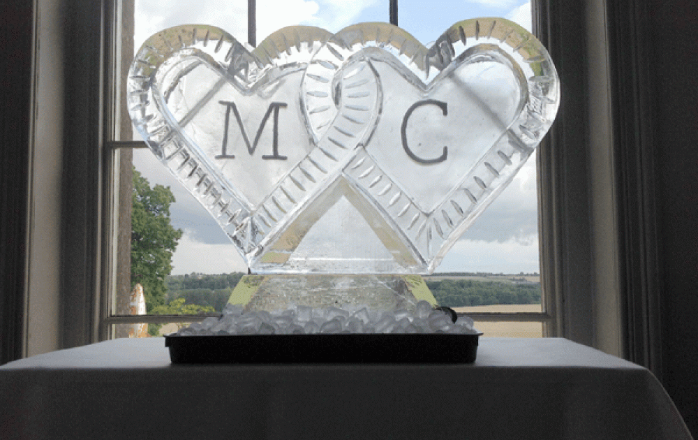 Double Hearts Vodka Luge from Passion for Ice